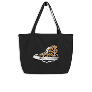 Chucks and Pearls - Large organic tote bag