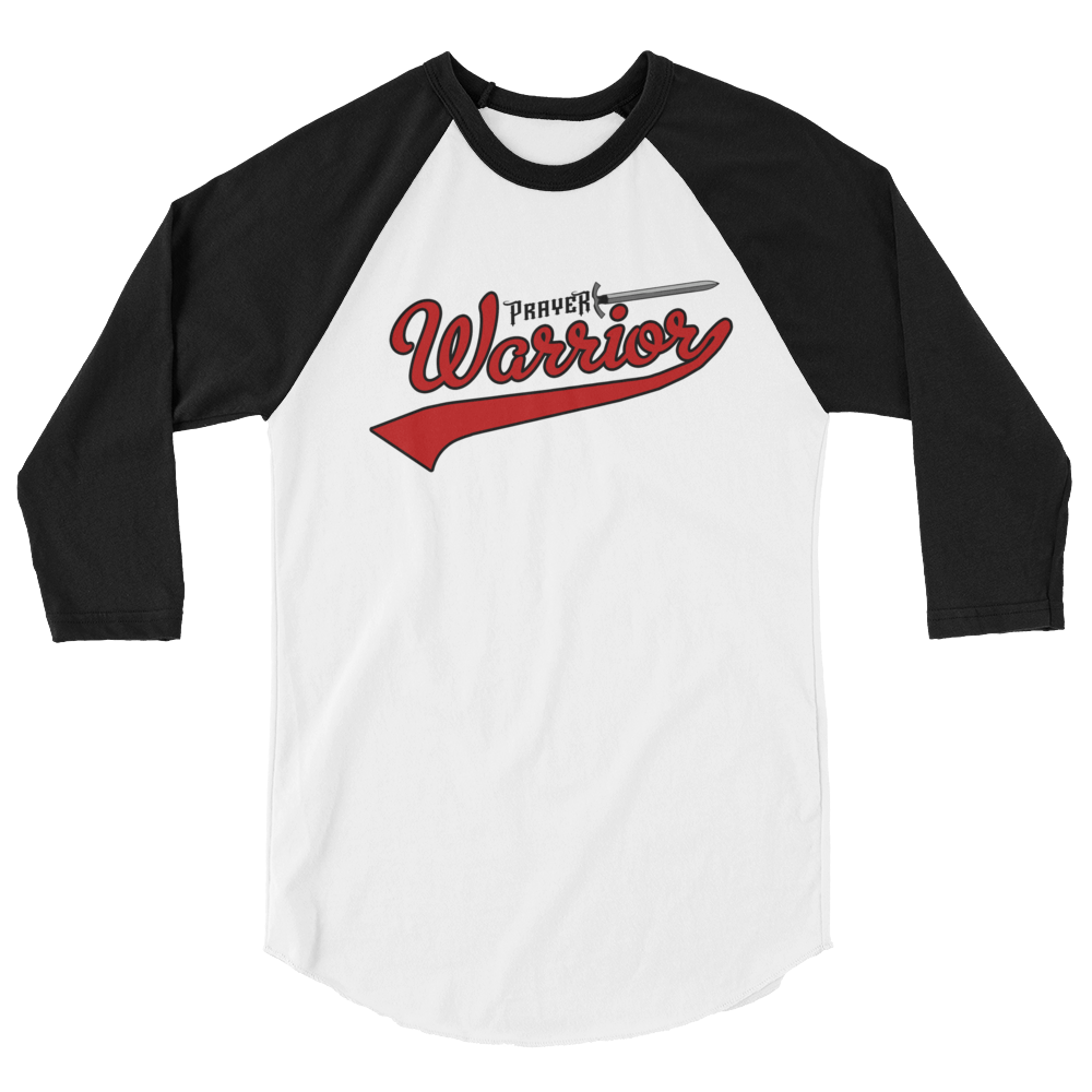 Prayer Warrior - 3/4 Sleeve Raglan Shirt - Quotable Tees Online