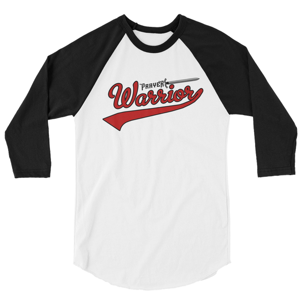 Prayer Warrior - 3/4 Sleeve Raglan Shirt - Quotable Tees Online