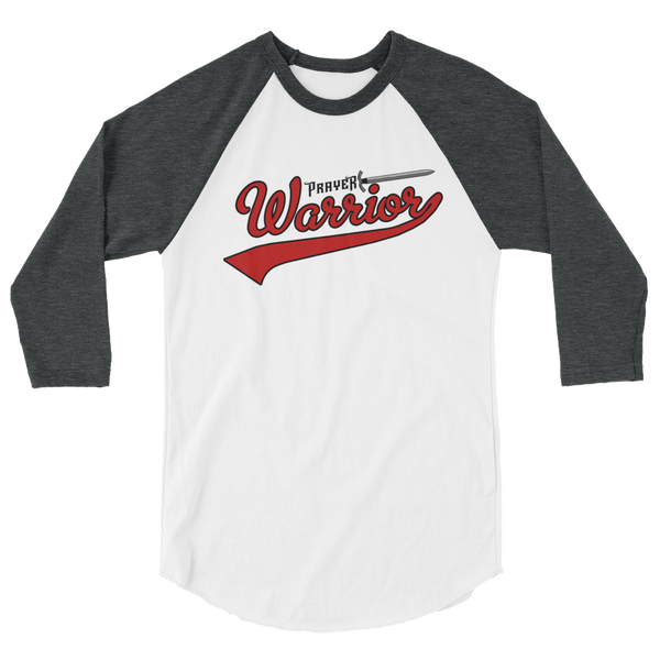 Prayer Warrior - 3/4 Sleeve Raglan Shirt - Quotable Tees Online