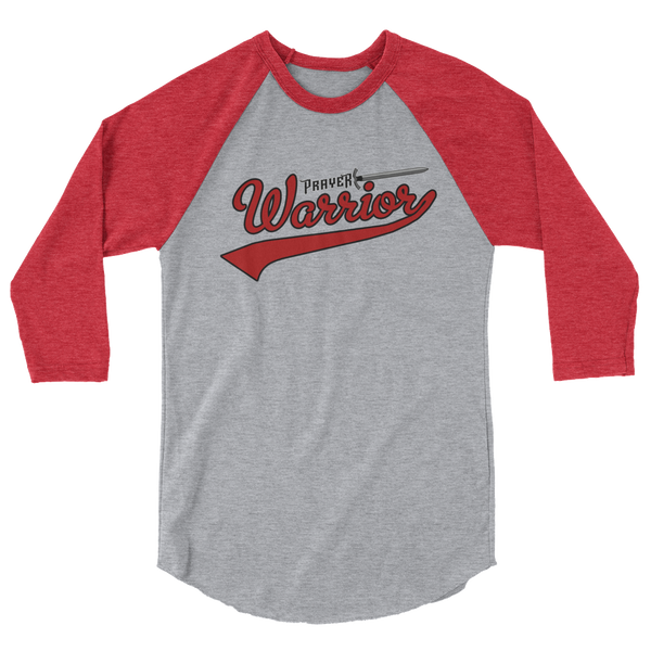 Prayer Warrior - 3/4 Sleeve Raglan Shirt - Quotable Tees Online