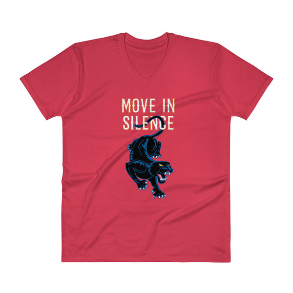 Move In Silence - V-Neck T-Shirt - Quotable Tees Online