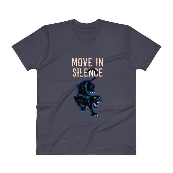 Move In Silence - V-Neck T-Shirt - Quotable Tees Online