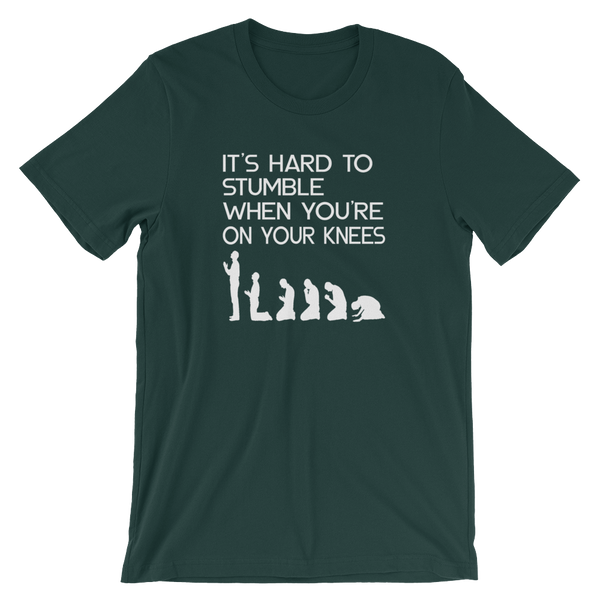 IT'S HARD TO STUMBLE - Unisex T-Shirt - Quotable Tees Online