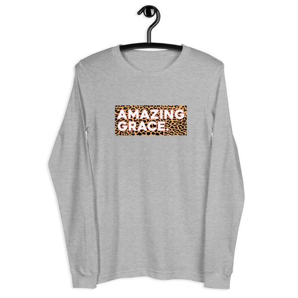 Amazing Grace Leopard - Unisex Long Sleeve Tee