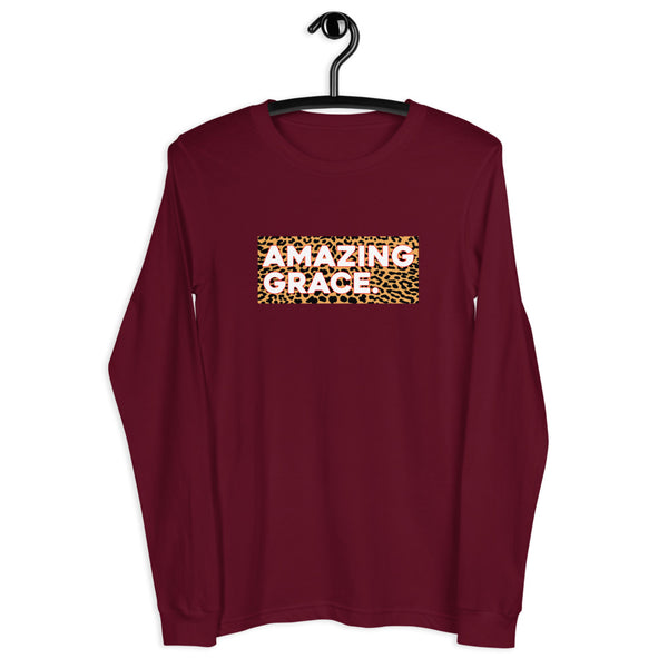 Amazing Grace Leopard - Unisex Long Sleeve Tee