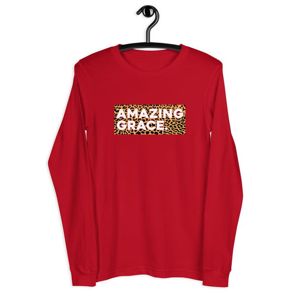 Amazing Grace Leopard - Unisex Long Sleeve Tee