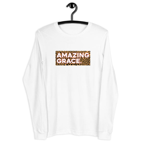 Amazing Grace Leopard - Unisex Long Sleeve Tee