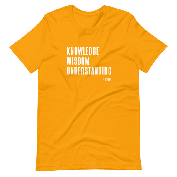 Knowledge Wisdom Understanding *Repeat - Unisex T-Shirt