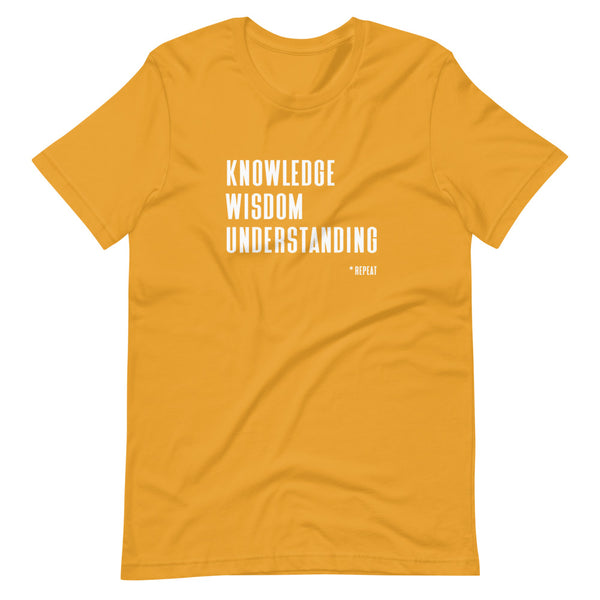 Knowledge Wisdom Understanding *Repeat - Unisex T-Shirt