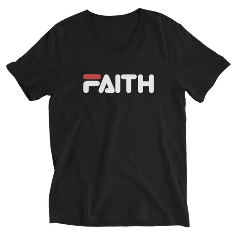 Faith - Unisex  V-Neck T-Shirt